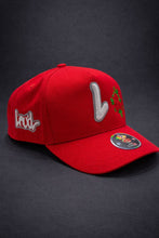 Load image into Gallery viewer, L RED ROSE 5 PANEL HAT
