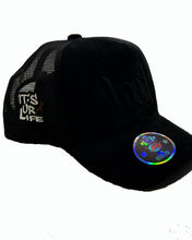 Load image into Gallery viewer, BLACK &amp; BLACK LOUD VELVET HAT
