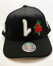 Load image into Gallery viewer, L BLACK  ROSE HAT
