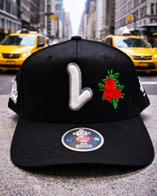 Load image into Gallery viewer, L BLACK  ROSE HAT
