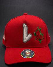 Load image into Gallery viewer, L RED ROSE 5 PANEL HAT
